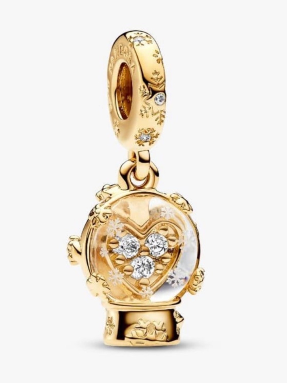 Pandora Gold Plated Charm Snowgolbe